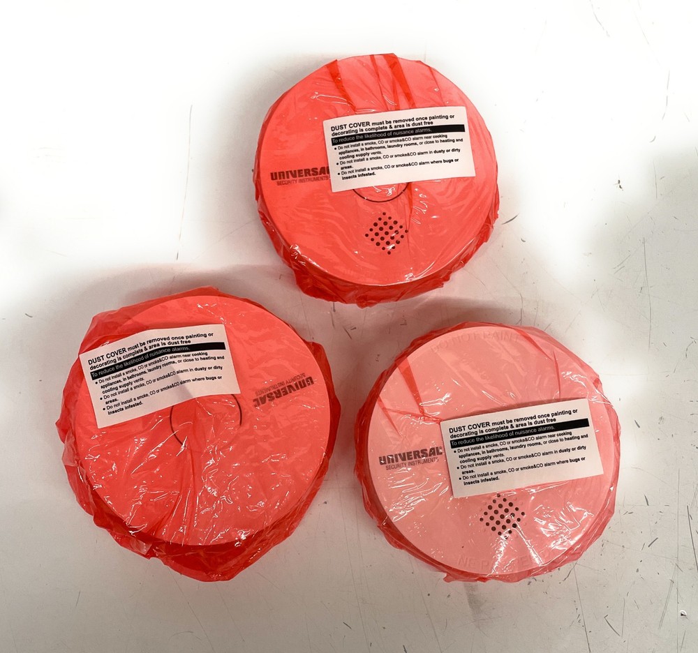 Universal Security Instruments Replaceable 2 In 1 Smoke & Fire Alarm, 3-Pack
