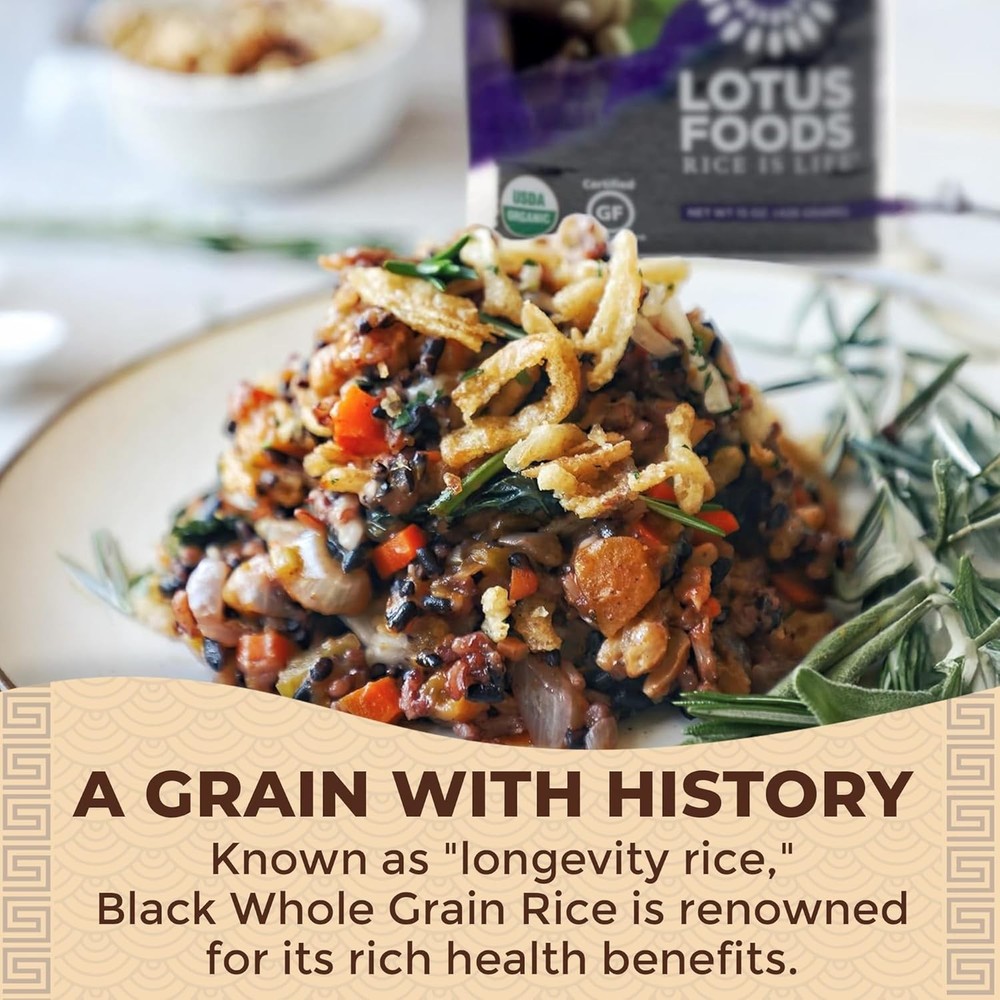 Bulk Organic Forbidden Black Rice 11 lb Bag