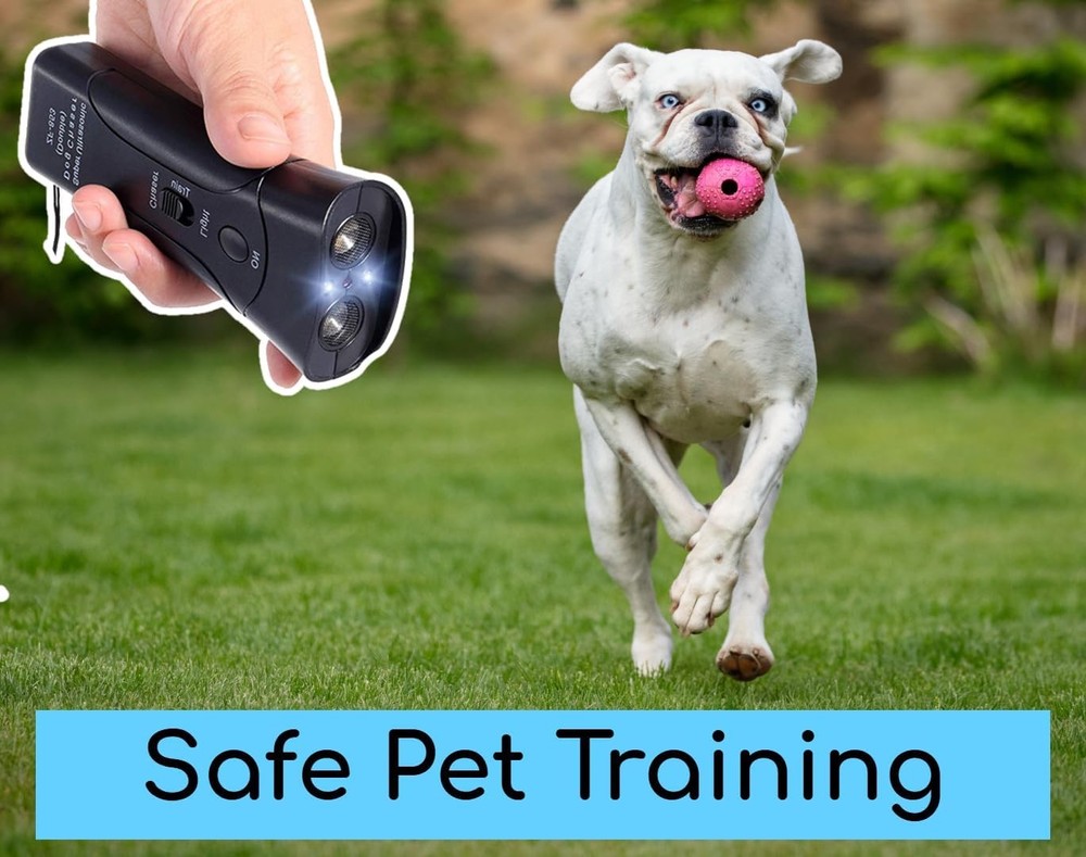 Ultrasonic Bark Control Trainer with LED Light – Humane Dog Training Device