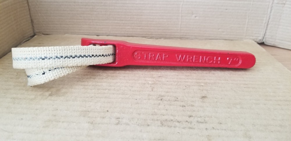 Vintage  7" Red Strap Wrench , VGC