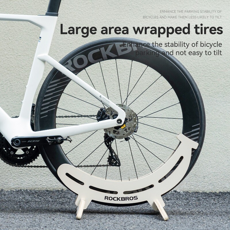 ROCKBROS Wooden Bike Stand Easy Bicycle Storage Rack For Road Mountain Bikes