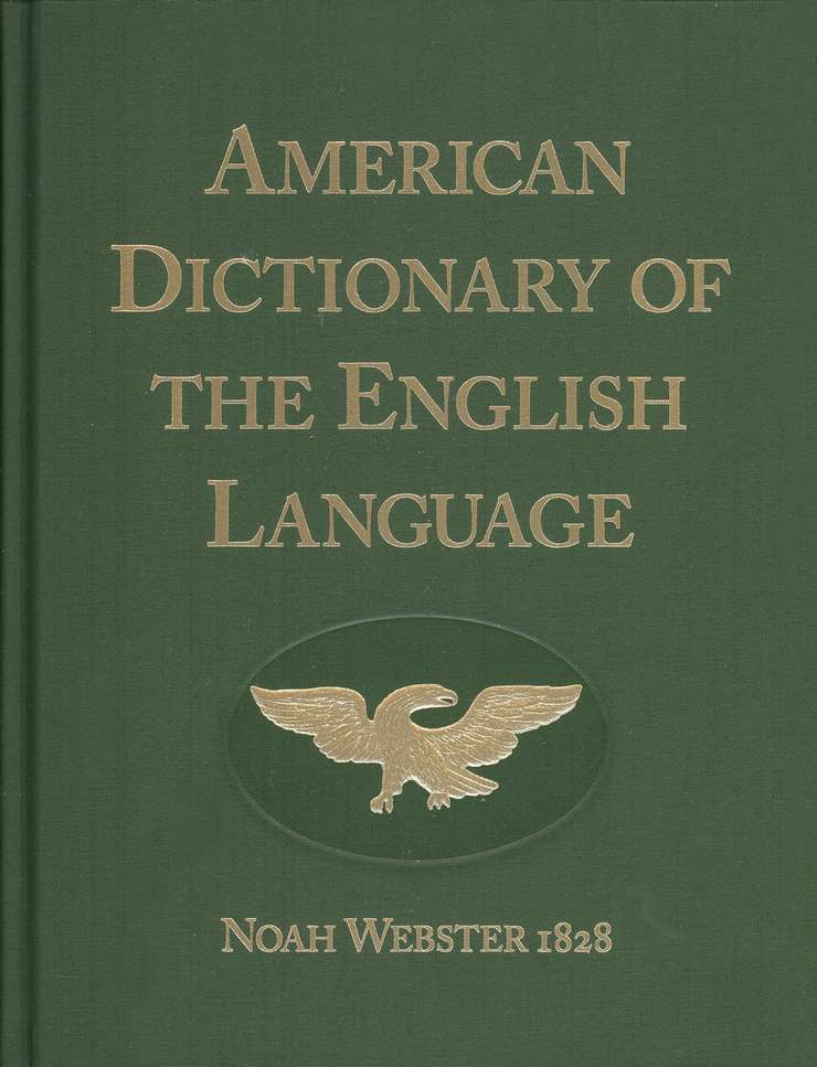 NOAH WEBSTER 1828 AMERICAN DICTIONARY OF ENGLISH LANGUAGE WEBSTERS HARDCOVER NEW