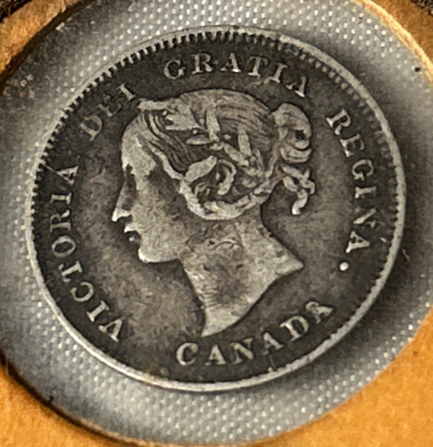 1893 Canada 5 Cents Silver Foreign Coin