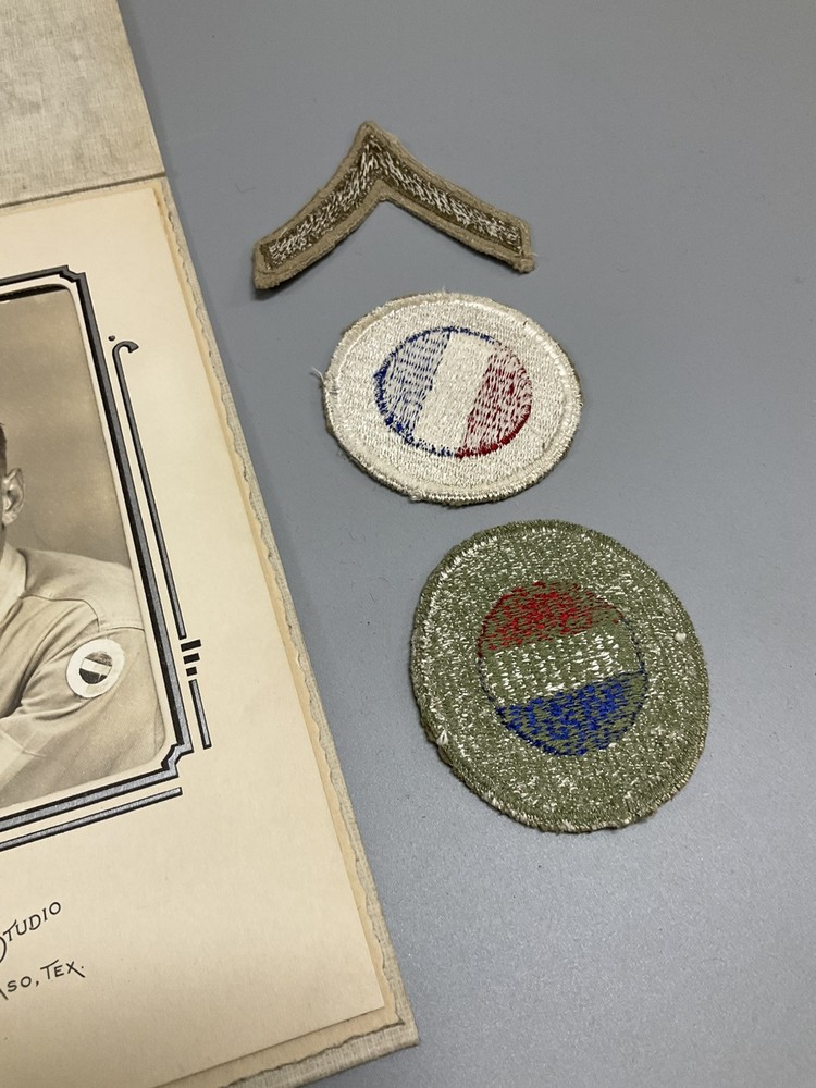 WW1 Unattributed Group Including Photo and Greenback Patch g255