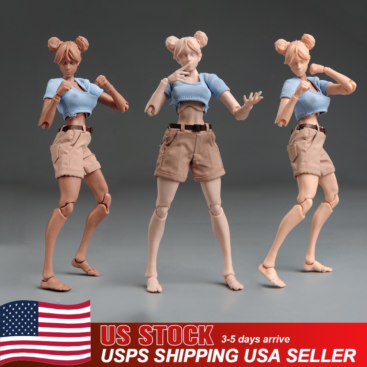 USA Romankey X COWL 1/12 Female Super Flexible Joint 6" Action Figure Body Model