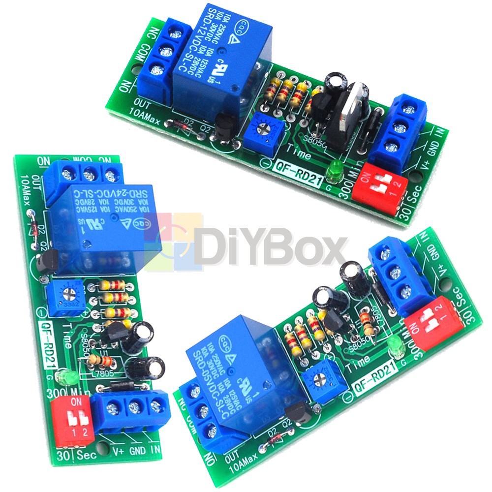 DC 5V 12V 24V Adjustable Time Delay Timing Timer Relay Switch Turn ON/OFF Module