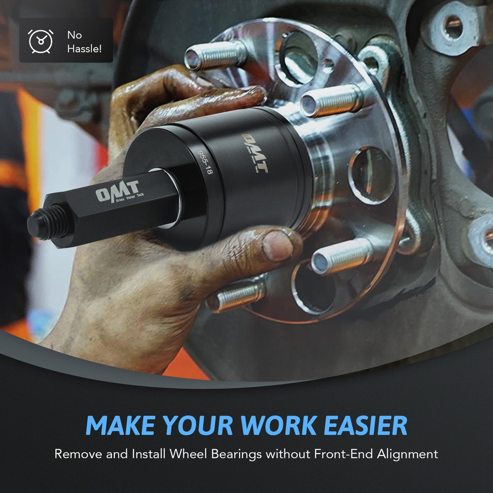 24Pcs Front Wheel Bearing Press Tool Removal Adapter Puller Kit OMT