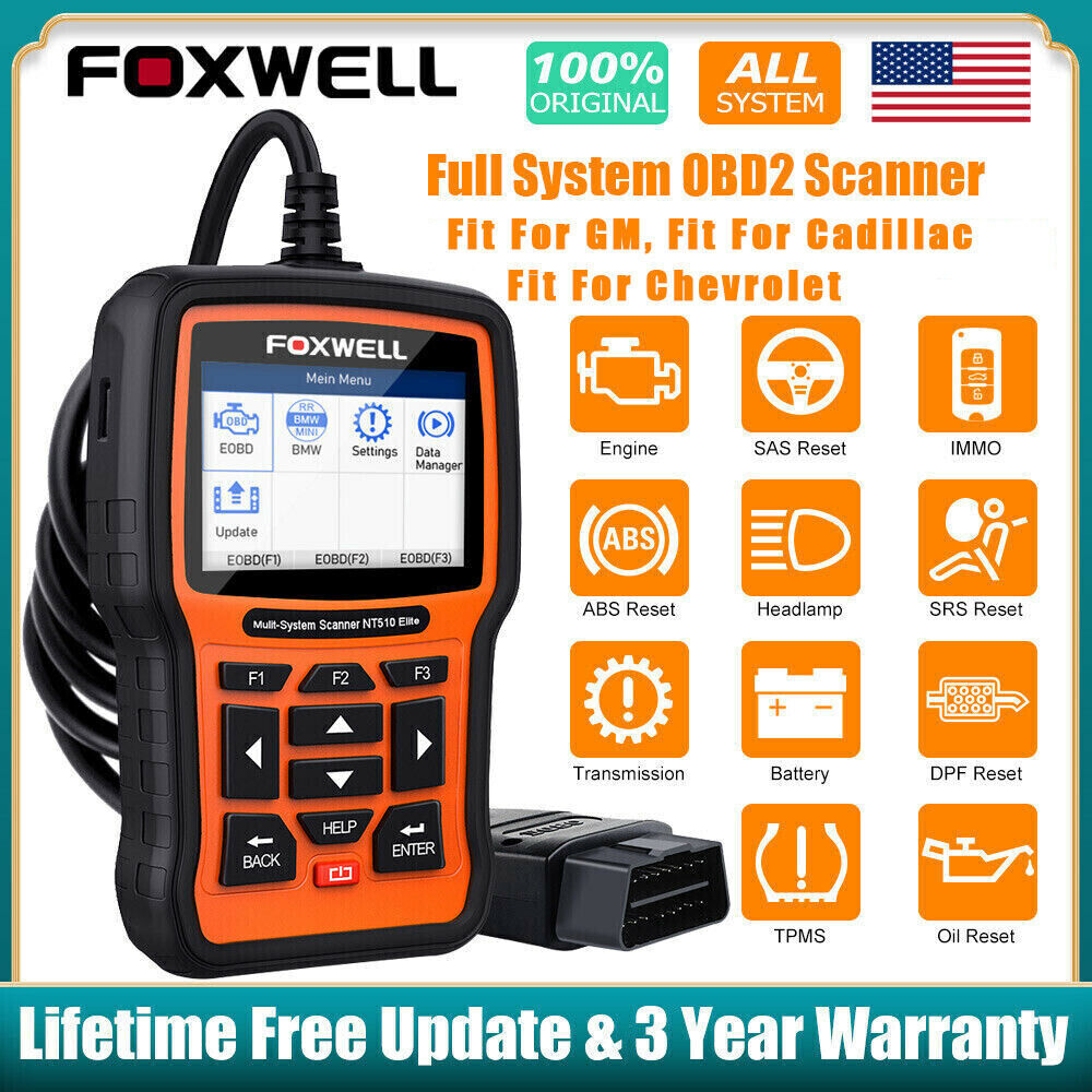 Foxwell NT510 Elite GM OBD2 Scanner Car Diagnostic Scan Tool