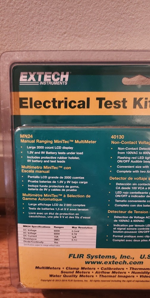 Extech instrument Electrical test kit special value kit