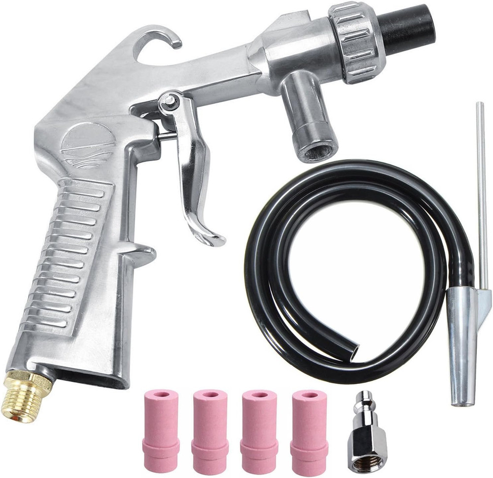 Sand Blaster Kit Blasting Shot Sandblaster Siphon Feed Gun Nozzle Rust Remove Ab
