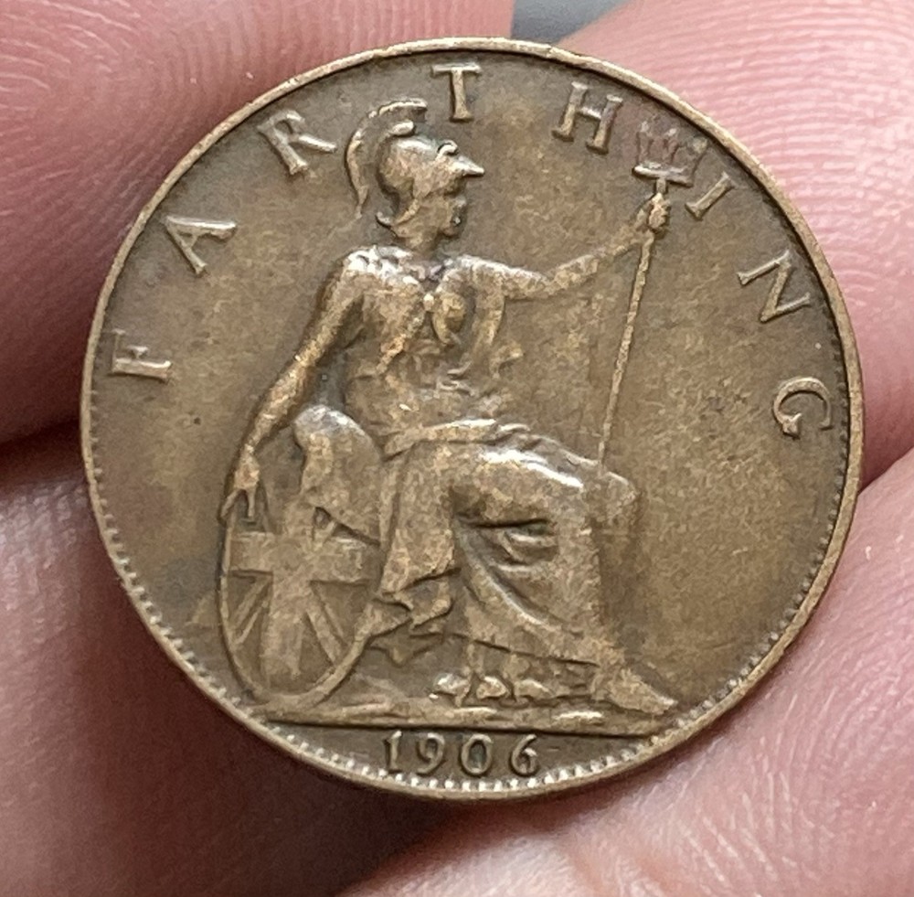 ENGLAND KM792 Farthing 1906 Nice Grade