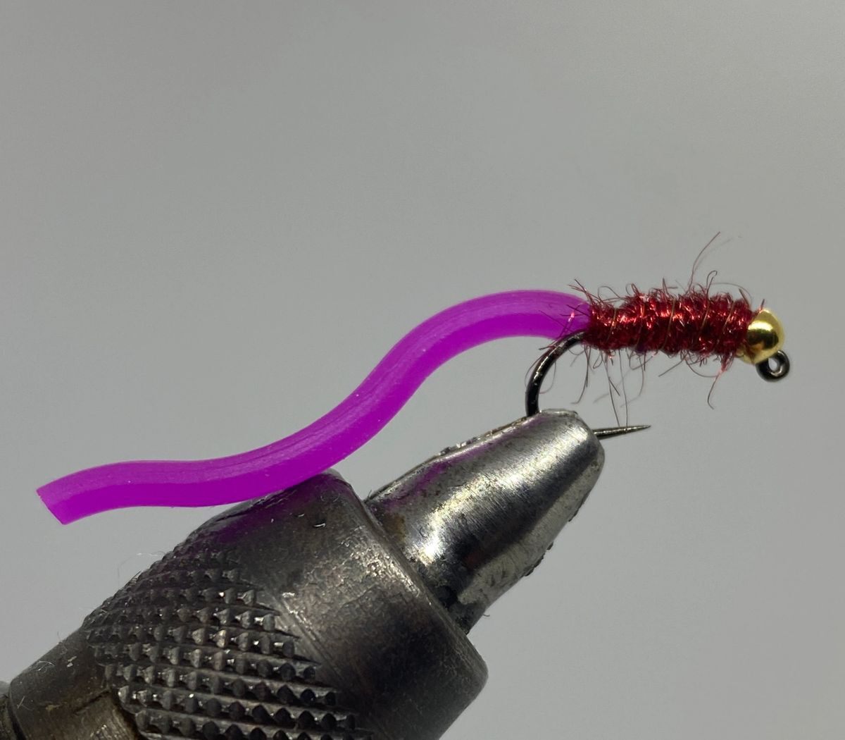 Tungsten Jig Squirmy Worm Purple- Strike Fly Company