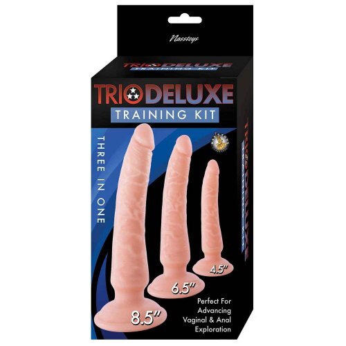 Trio Deluxe Dildo with Suction Cup Training Kit