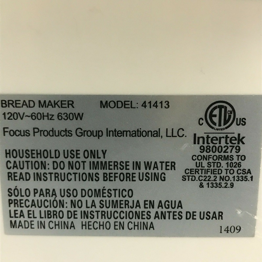 Belt + Small Gear for West Bend Bread Maker Machine Model 41413 only