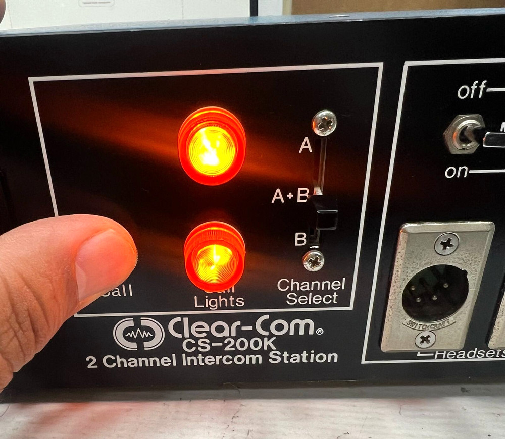 Clear-Com CS-200K 2 Channel Intercom Station Rack Mount 4 Pin XLR