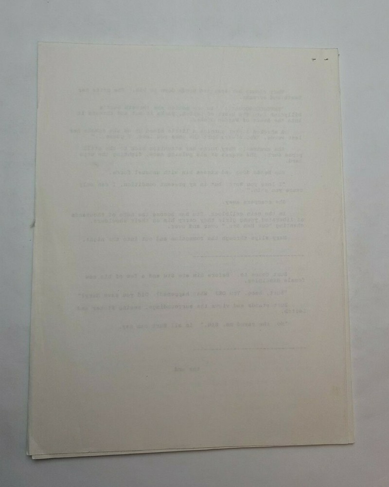 THE LOST GIRLS / Michael E. Malone 1991 Unproduced Treatment Script