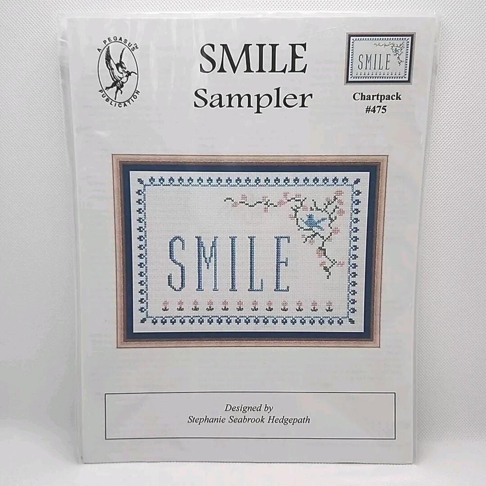 A Pegasus Publication Smile Sampler Counted Cross Pattern Chart Chartpack #475