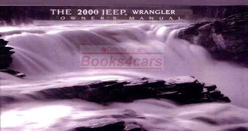 WRANGLER 2000 JEEP OWNERS MANUAL OWNER'S BOOK