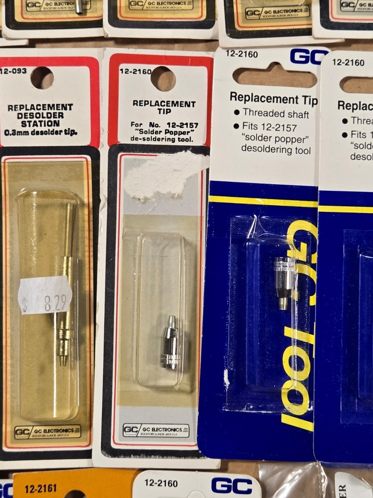 Lot 19 Assorted Replacement Desoldering Station Tips - GC Electronics