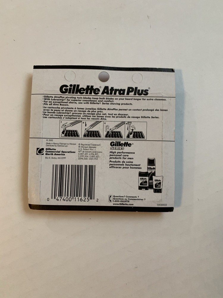 Gillette Atra Plus Refill Razor Blade Cartridges, 10 Count