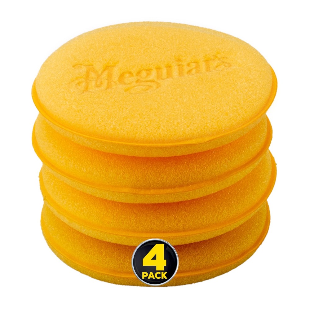 Meguiars 4 Foam Applicator Pads, 4 Count - Ultra-Soft Hand Applicators with a