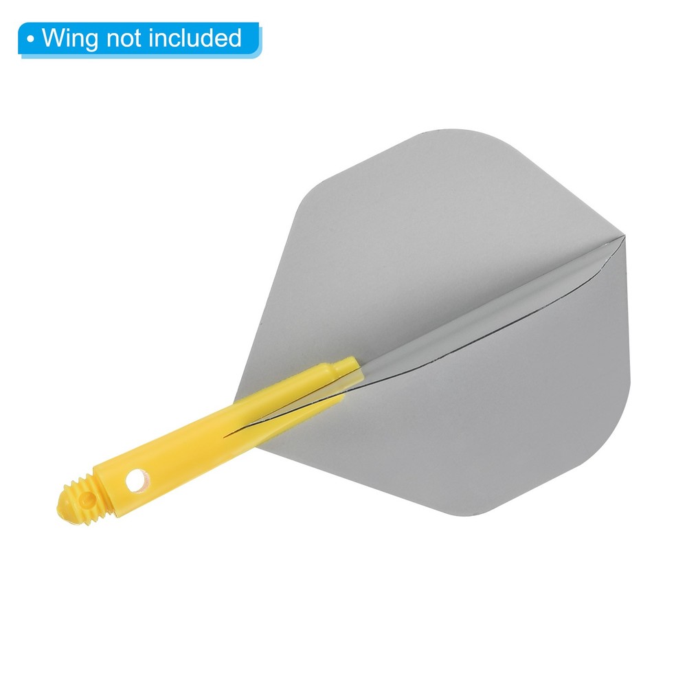 27mm Dart Shafts, Medium 2BA Thread Plastic Dart Stems - 9 Pack (Yellow)