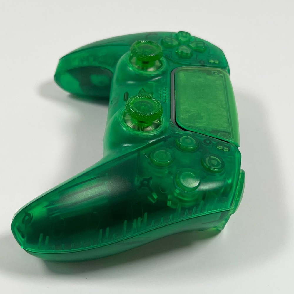 Custom Sony DualSense Wireless Controller for PS5 Mac and PC - Transparent Green