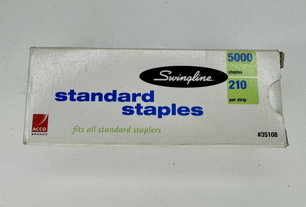 Swingline Standard Staples 1/4" Chisel Point 5000 Per Box #35108