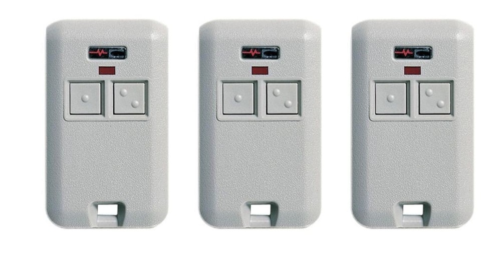 308301 Gate/Garage 2-Button Remote Multicode 300MHz 10 Switch 3-PACK