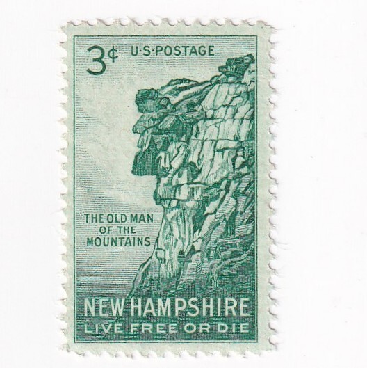 STAMP US SCOTT 1068 "Old Man of the Mountain" 3 CENT 1955 MH