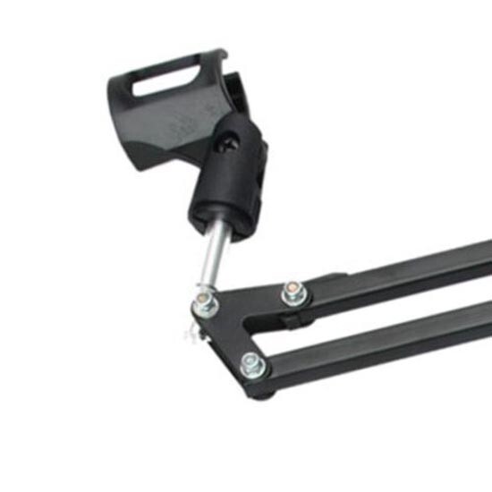 Microphone Stand Suspension Arm Mounting Bracket Black for Studio Broadcast