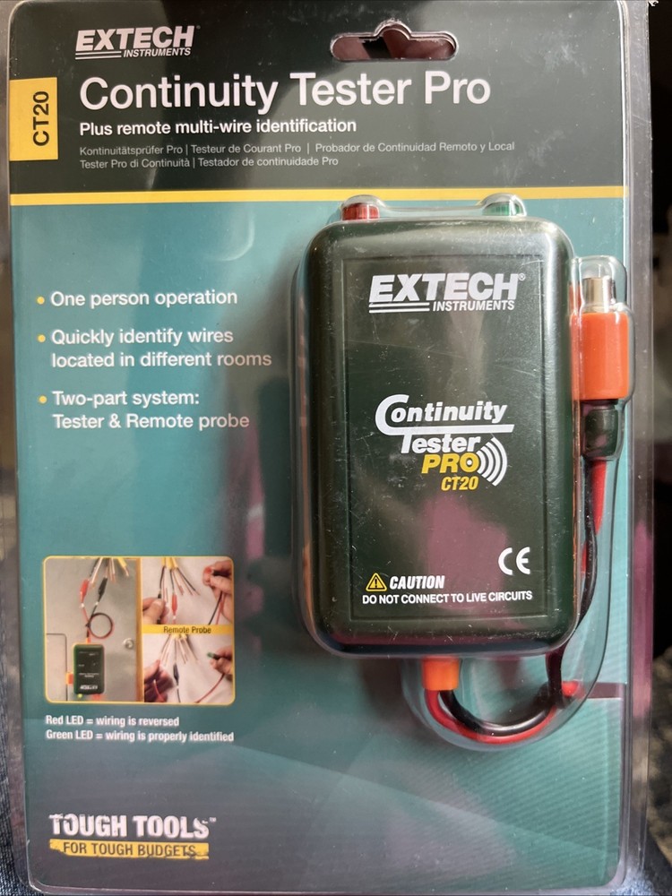 Extech CT20 Remote and Local Continuity Tester  Pro Open Box