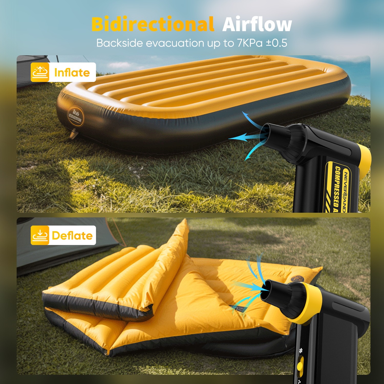 Electric Compressed Air Duster 300000RPM Super Power Cordless Dust Air Blower US