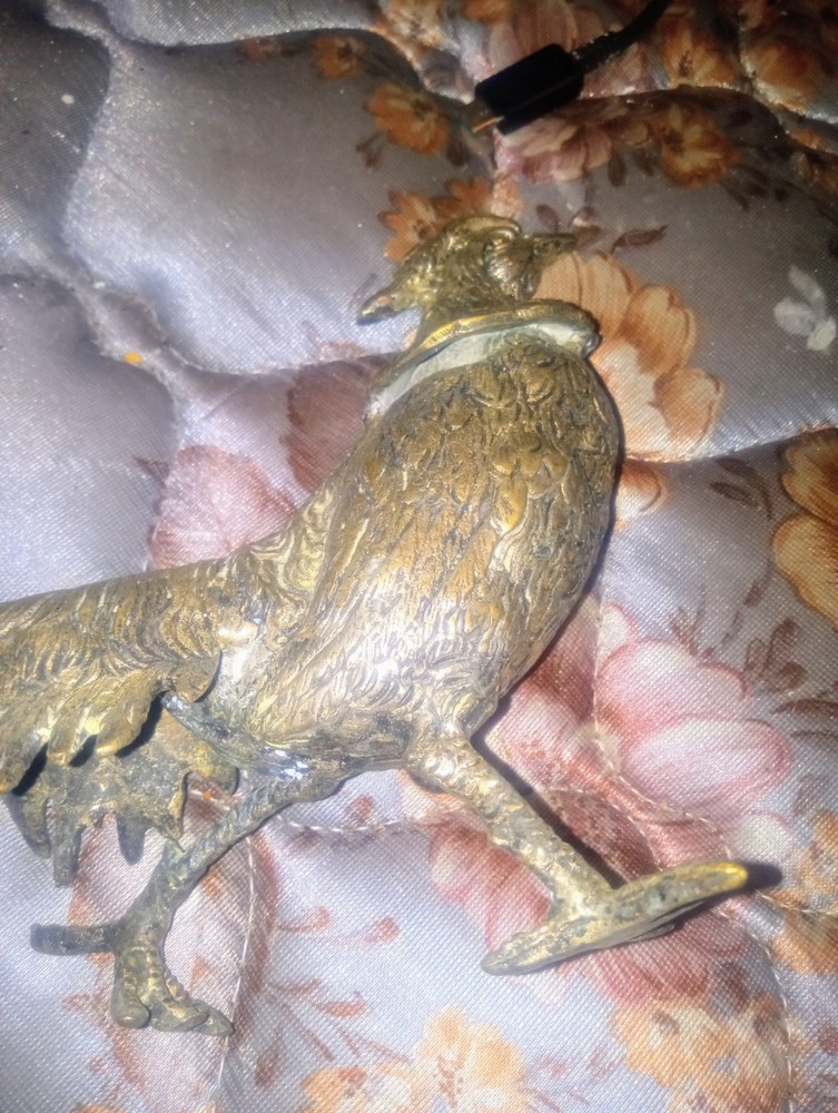 Silver Plated Pheasant Menu Holder Italy