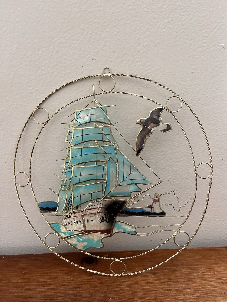 Metal Sail Boat Ship Sun Catcher