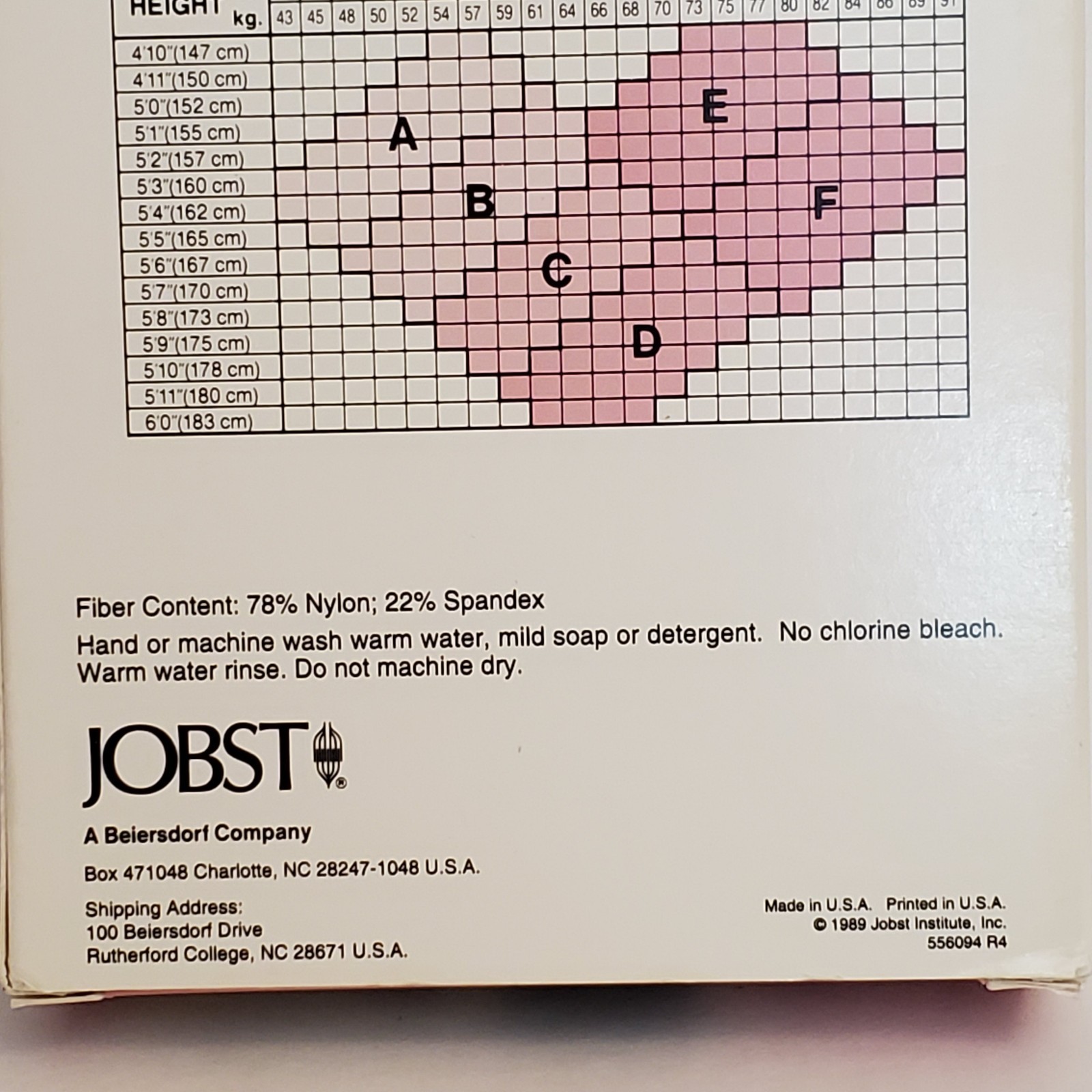 JOBST Vintage Graduated Compression Sheer Support Pantyhose SZ F Suntan 119-190