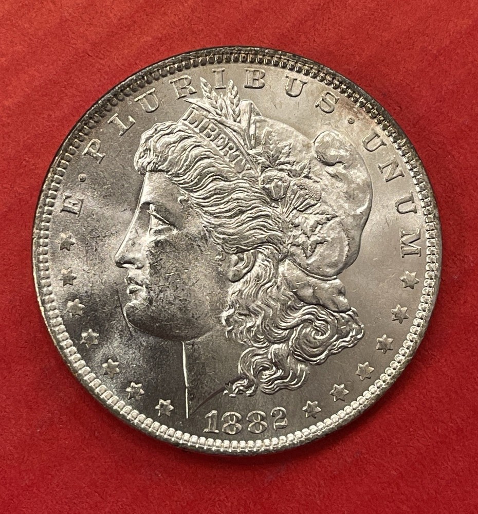 1882 O Morgan Silver Dollar, Gem Uncirculated.