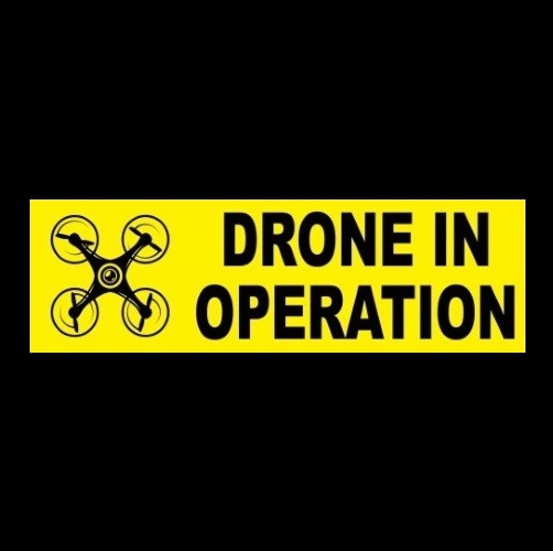 "DRONE IN OPERATION" home security WARNING STICKER Quadcopter camera video new