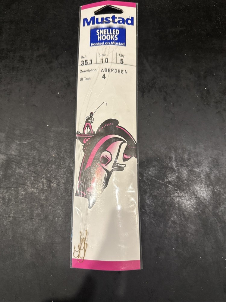 Mustad Ref 353 Aberdeen Size 10 4Lb Test 5 Per Pack