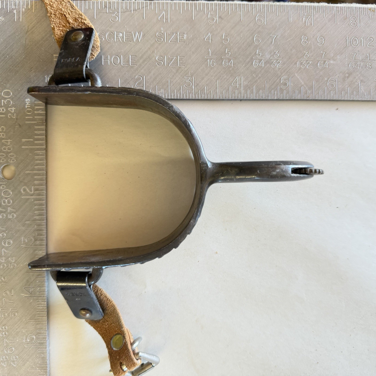 Leather Black Rasp Spurs - Korea