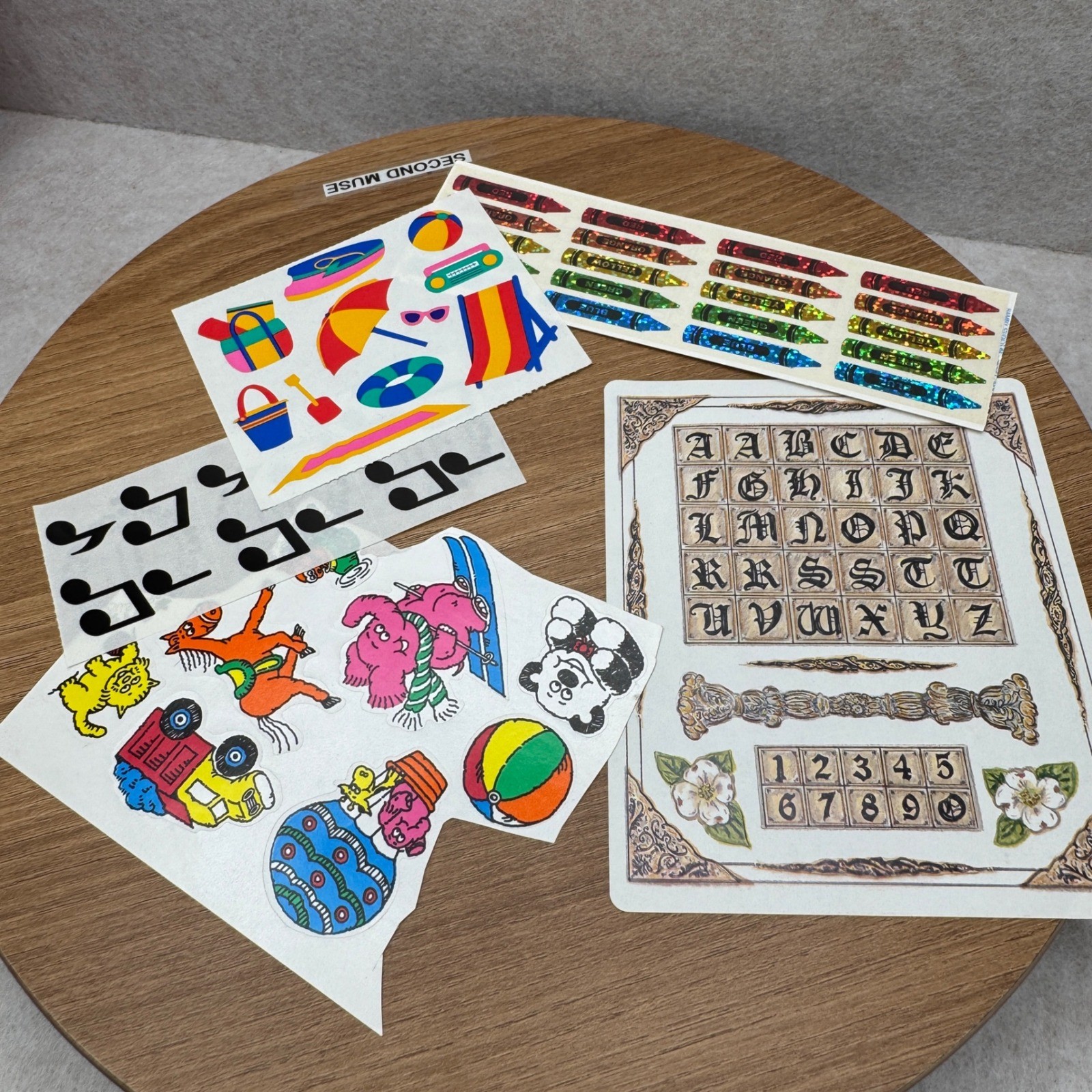 Vintage Sticker Lot 80s 90s Scrapbook Ephemera Junk Journal Mixed Designs