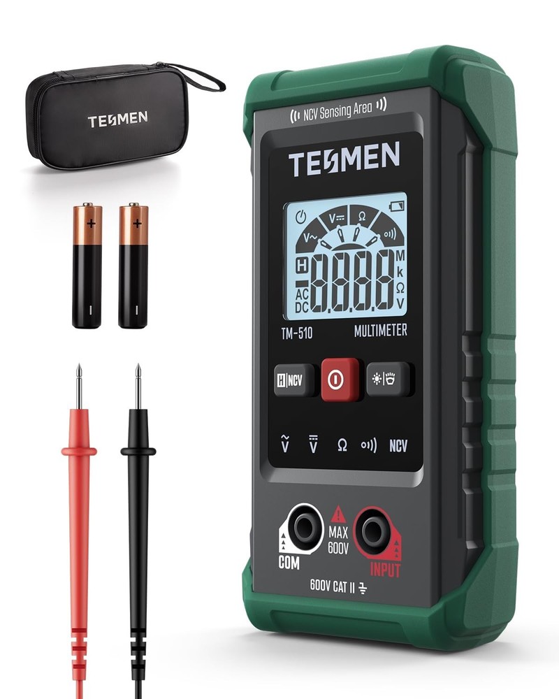 Precision TM-510 Multimeter - Auto-Ranging, Non-Contact Voltage & AC/DC Testing