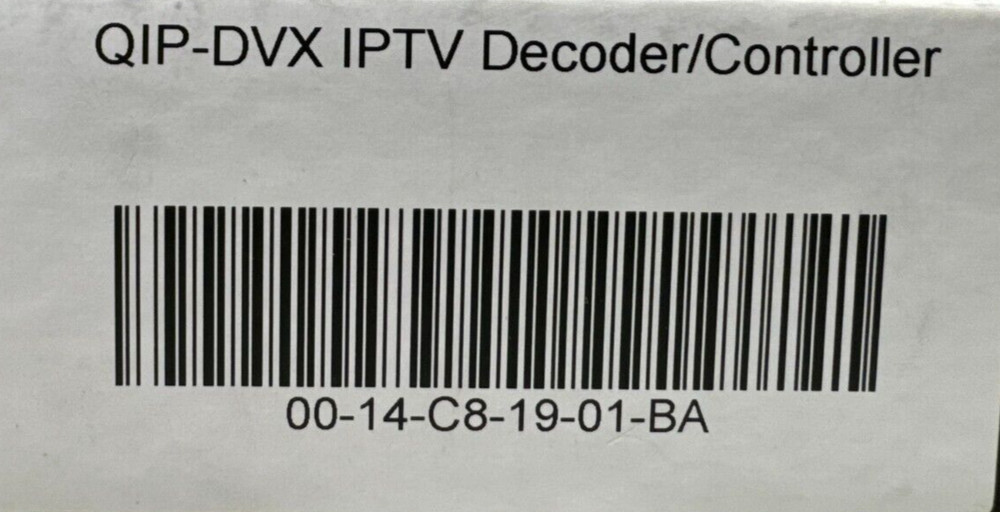 Contemporary Research QIP-DVX IPTV Decoder controller