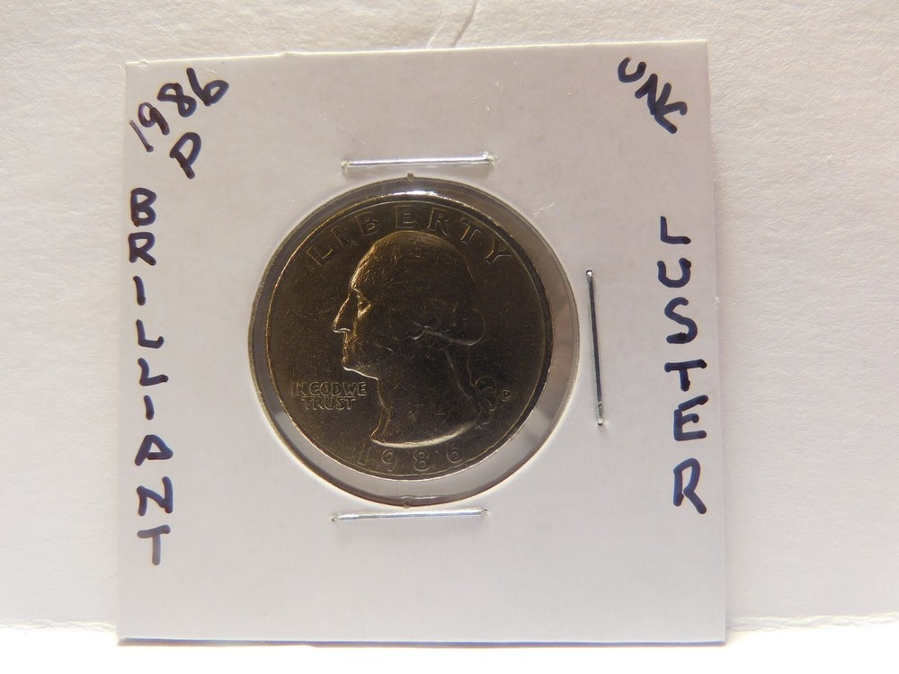 1986 P UNCIRCLATED WASHINGTON QUARTER