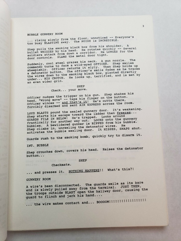SUBURBAN COMMANDO / Frank Cappello 1987 Screenplay, HULK HOGAN Christopher Lloyd