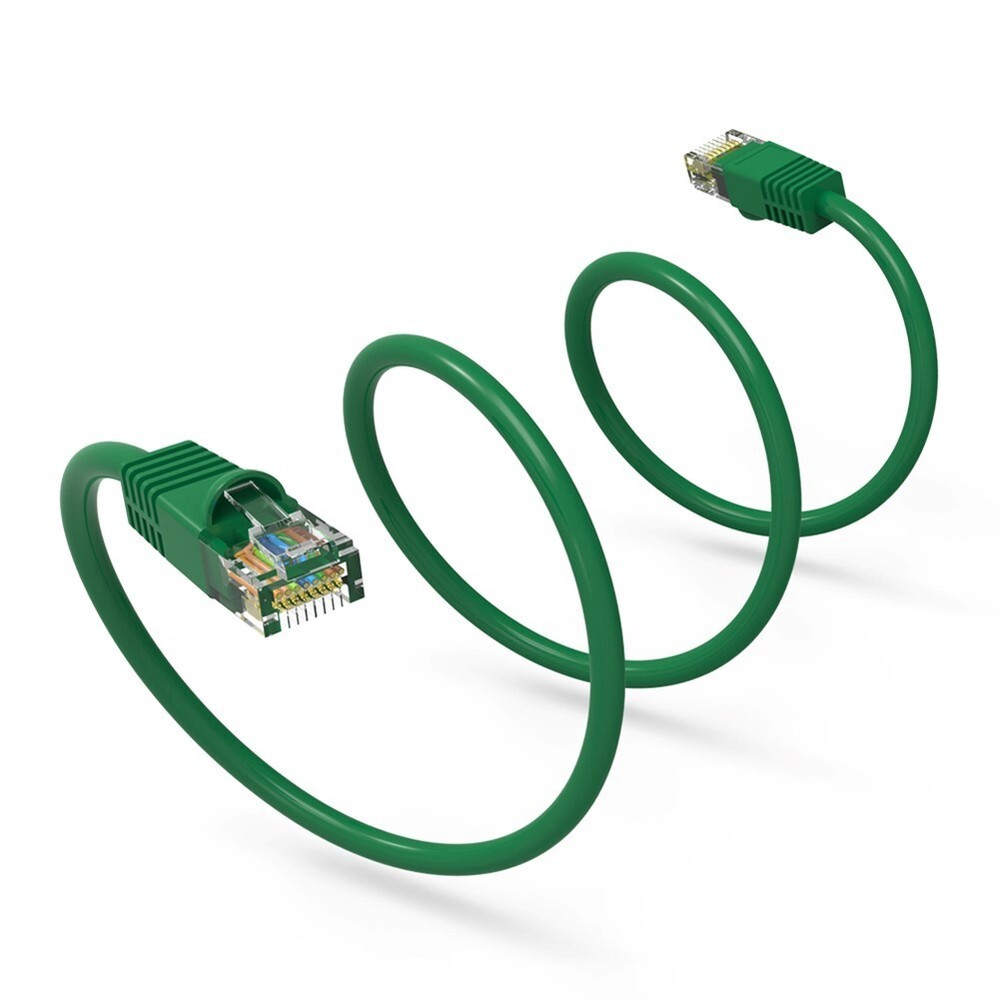 2FT Cat6 RJ45 Ethernet LAN Network UTP Snagless Patch Cable Pure Copper Green