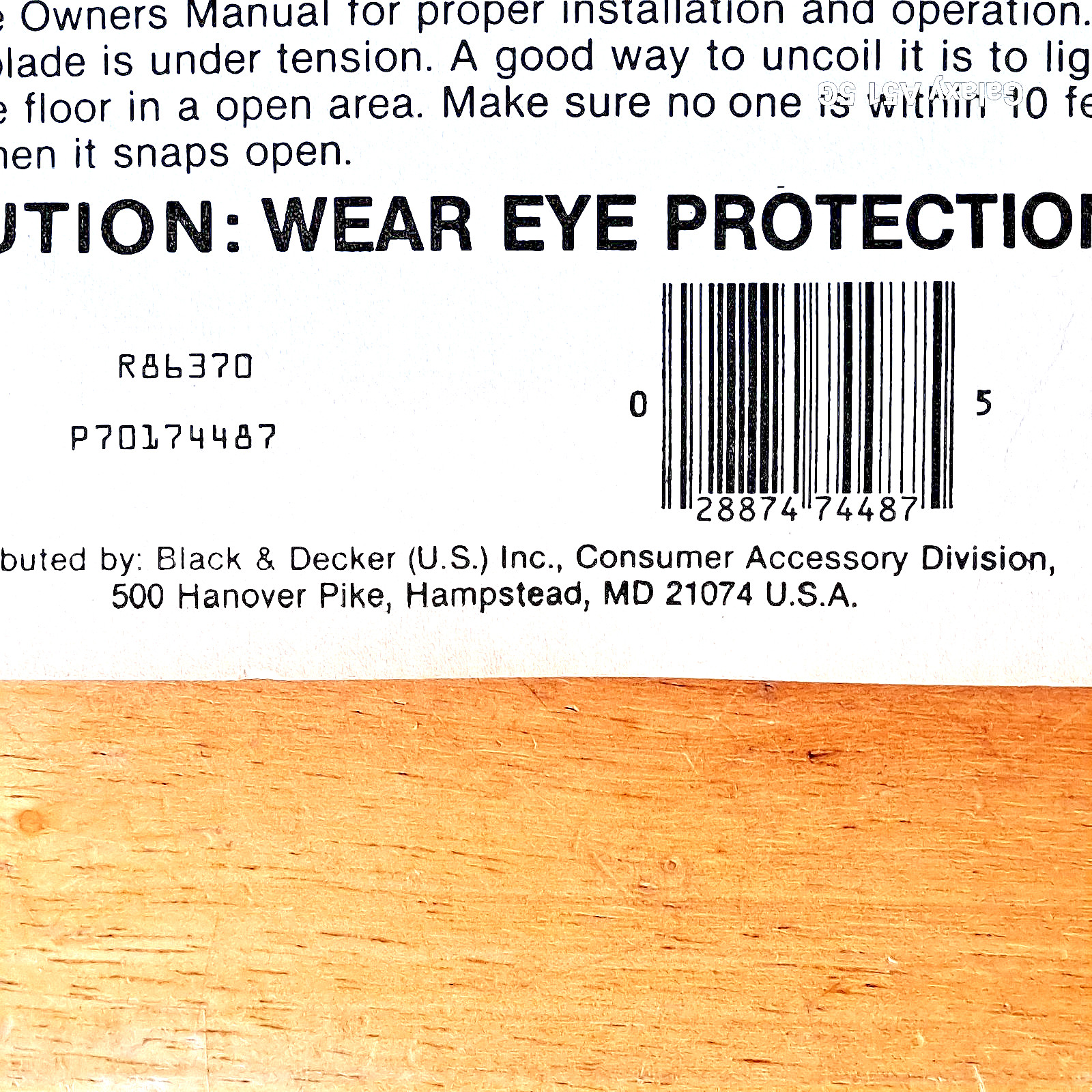 B&D Band Saw 9411 Blade 74-487 Wood & Metal Cutting 59-1/2" x 1/4" .014 NEW NOS