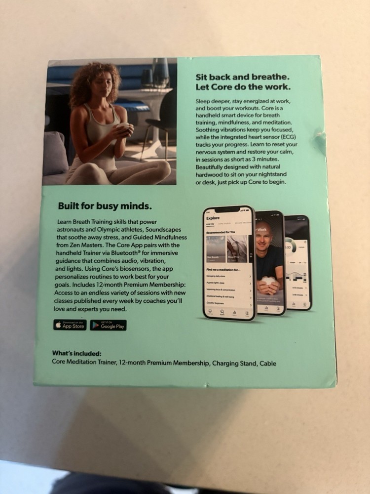 Core by Hyperice Smart Meditation Hand Held Trainer Premium NEW