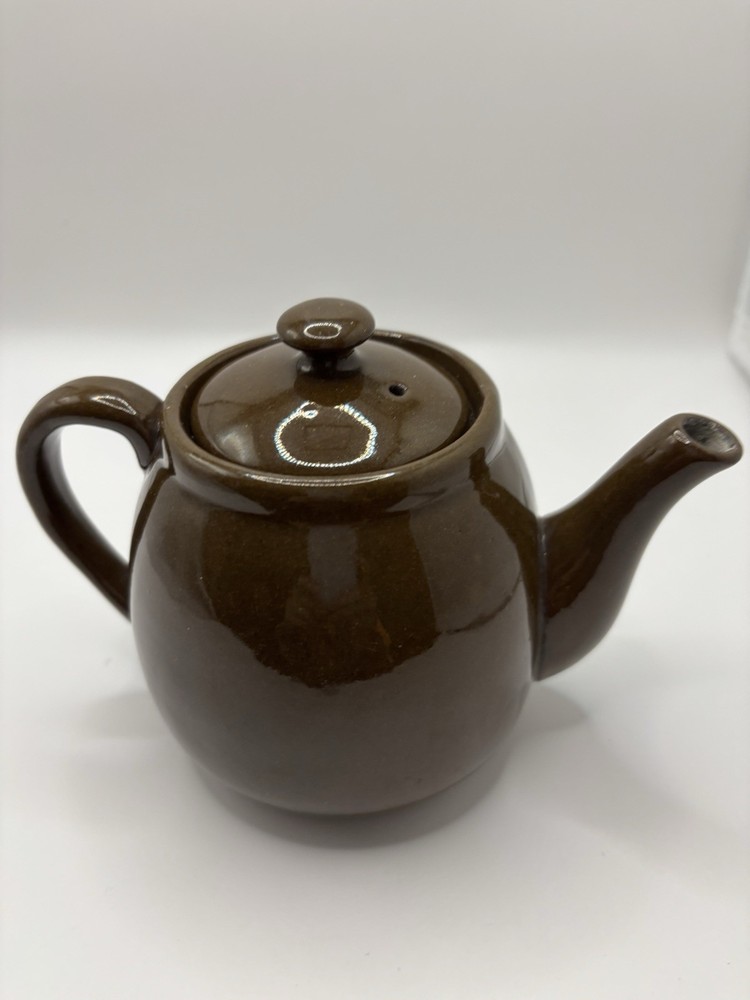 Brown Single Cup Teapot - Dark Brown Earthenware