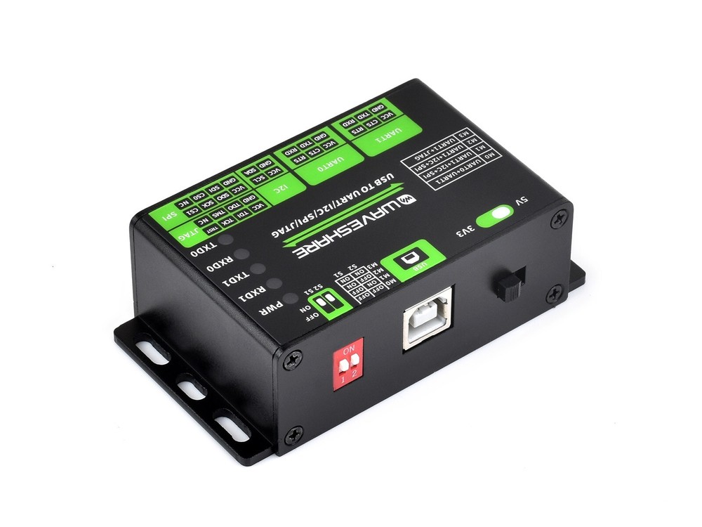 Waveshare USB To UART/I2C/SPI/JTAG Converter Support Multiple Interfaces 3.3V/5V